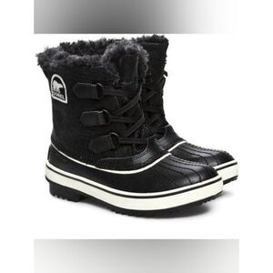 Sorel Tivoli Mid Black Leather Waterproof Boots